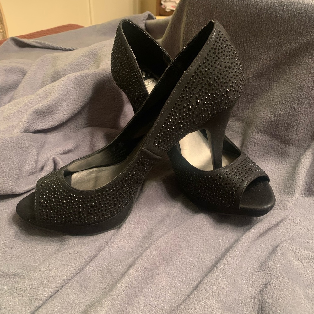 Fergalicious beaded rhinestone heels